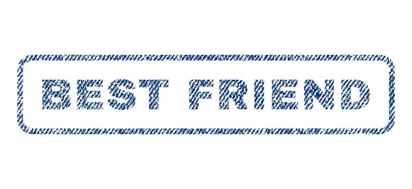 Best Friend Textile Stamp — Stock Vector