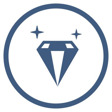 Sparkle Diamond kristal yuvarlak vektör simgesi
