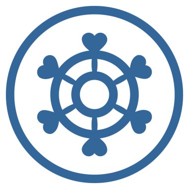 Güzel tekne direksiyon yuvarlak vektör simgesi