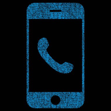 Cep telefonu kumaş dokulu simgesi