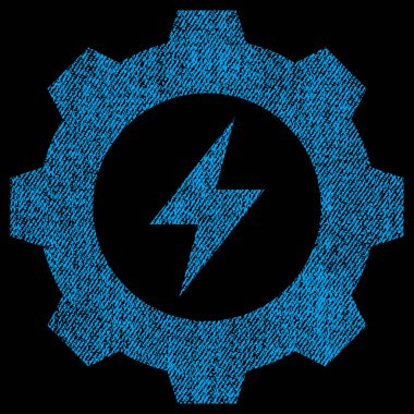 Simge elektrik enerji dişli kumaş dokulu