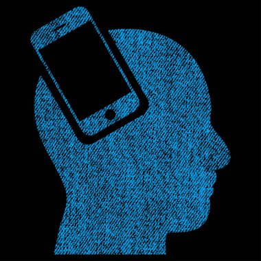 Simge Smartphone kafa Tümleştirme kumaş dokulu