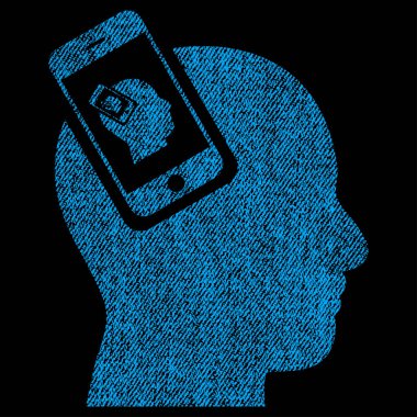 Simge Smartphone kafa eklenti özyineleme kumaş dokulu