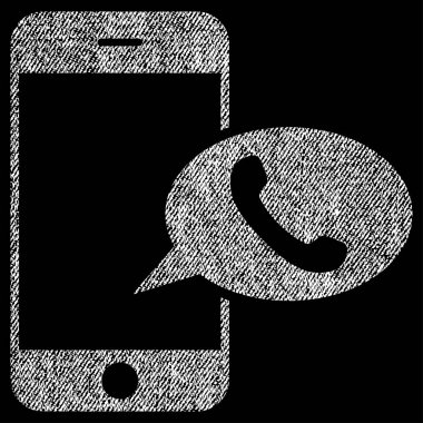 Simge akıllı telefon çağrı balon kumaş dokulu