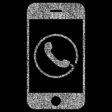 Simge smartphone telefon kumaş dokulu