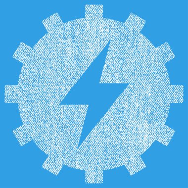 Simge elektrik enerji dişli kumaş dokulu