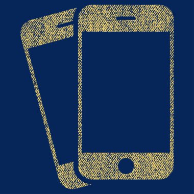 Cep telefonları kumaş dokulu simgesi