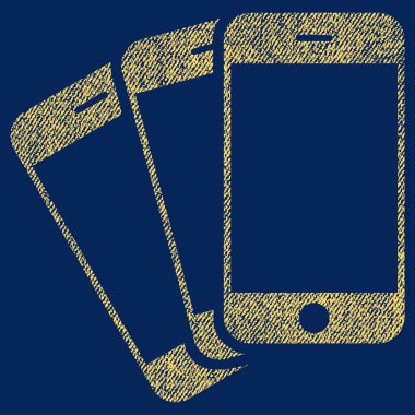 Cep telefonları kumaş dokulu simgesi