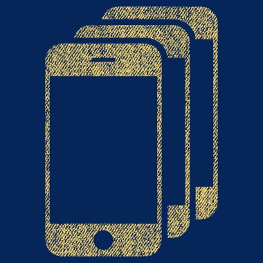 Cep telefonları kumaş dokulu simgesi