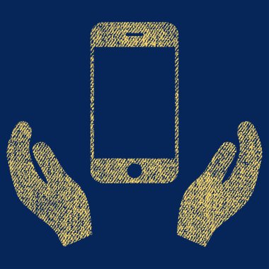 Simge Smartphone bakım el kumaş dokulu