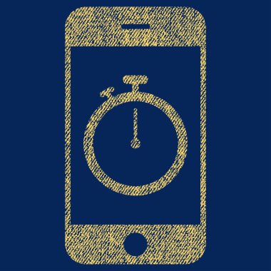 Kronometre Gadget kumaş dokulu simgesi