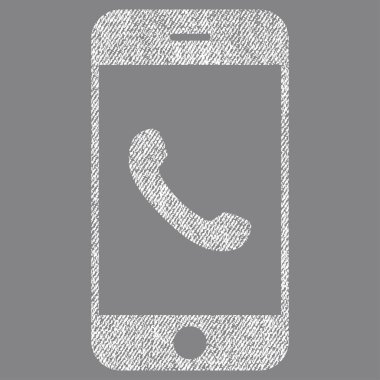 Cep telefonu kumaş dokulu simgesi