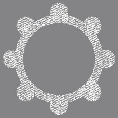 Dişli kumaş dokulu simgesini