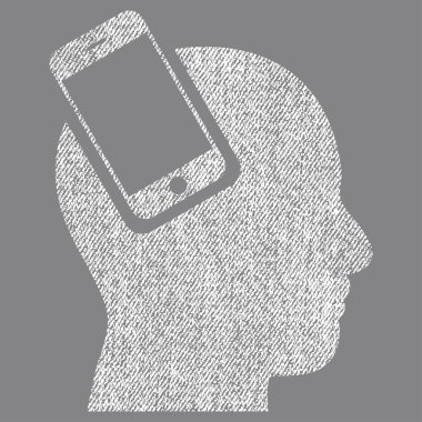 Simge Smartphone kafa Tümleştirme kumaş dokulu