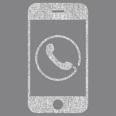 Simge smartphone telefon kumaş dokulu