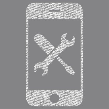 Simge Smartphone araçları kumaş dokulu