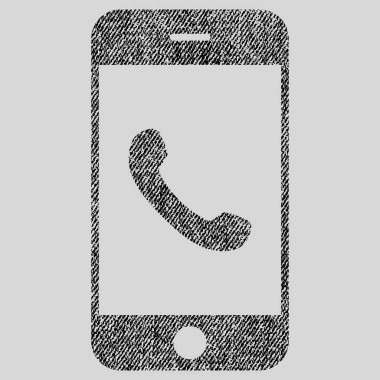 Cep telefonu kumaş dokulu simgesi