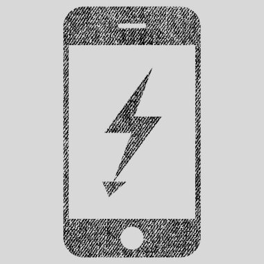 Simge elektrik cep telefonu kumaş dokulu