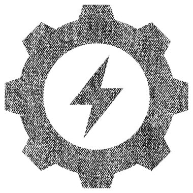 Simge elektrik enerji dişli kumaş dokulu