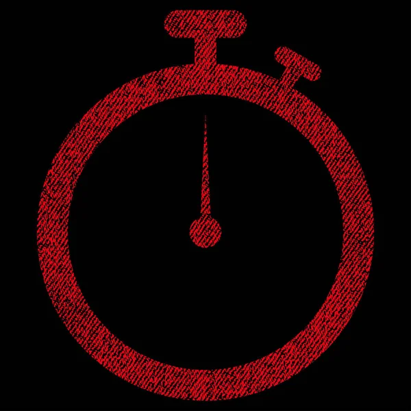 Icône texturée tissu chronomètre — Image vectorielle