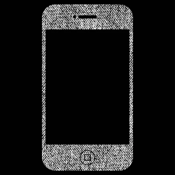 Smartphone Fabric Textured Icon — Stock Vector