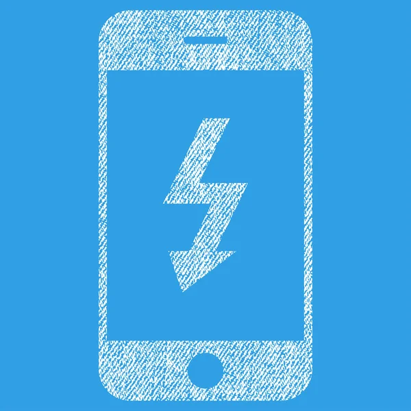 Elektrik Smartphone kumaş dokulu simgesi — Stok Vektör