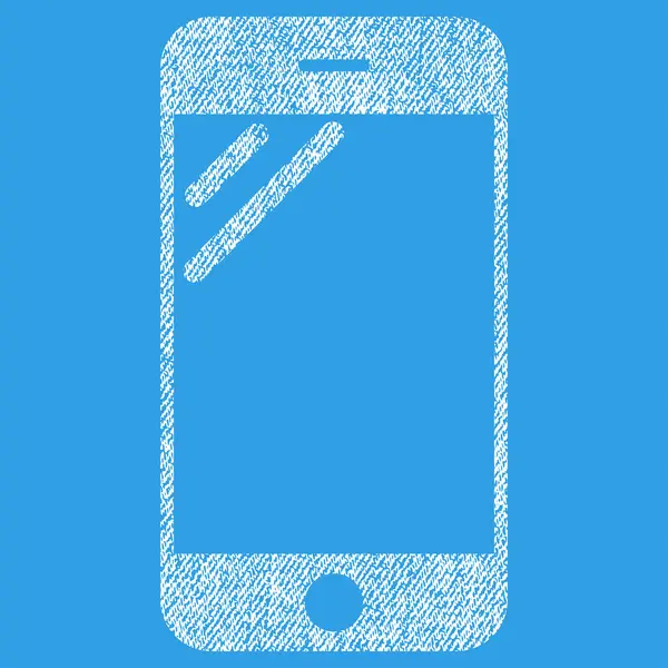 Icône texturée de tissu d'écran de smartphone — Image vectorielle