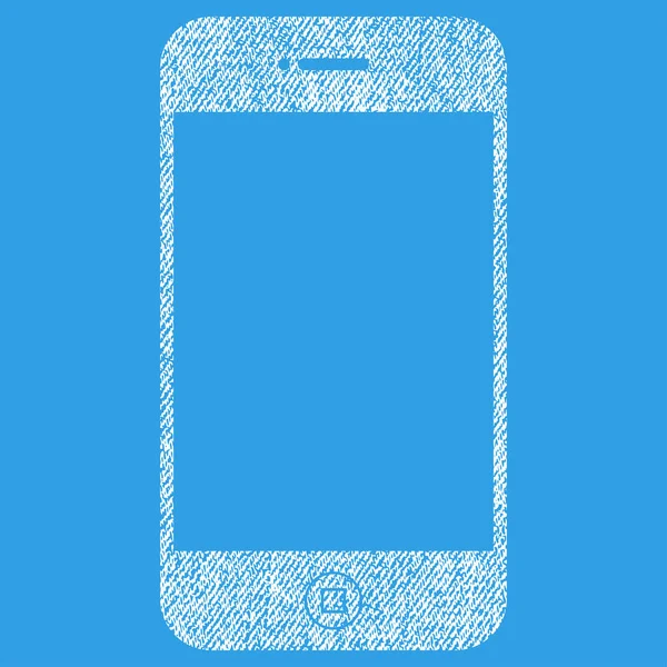 Icône texturée de tissu de smartphone — Image vectorielle