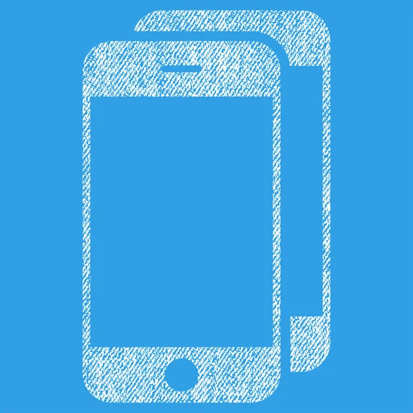 Smartphones tecido texturizado ícone —  Vetores de Stock