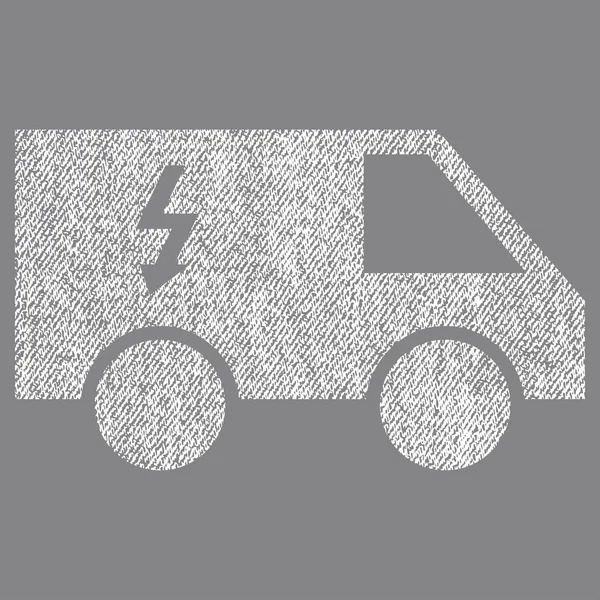 Electrical Car Fabric Textured Icon — Stock Vector