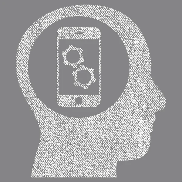 Simge Smartphone zihin kontrolü kumaş dokulu