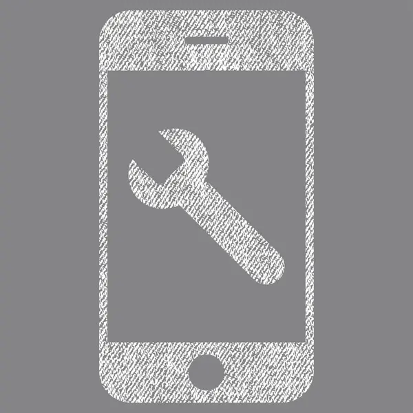 Smartphone opties sleutelmaat stof geweven pictogram — Stockvector