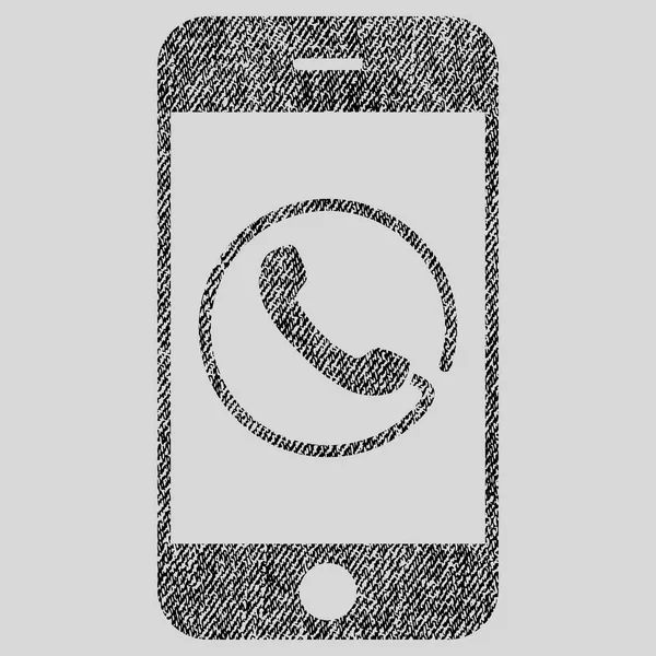 Smartphone-Handy Stoff texturierte Symbol — Stockvektor