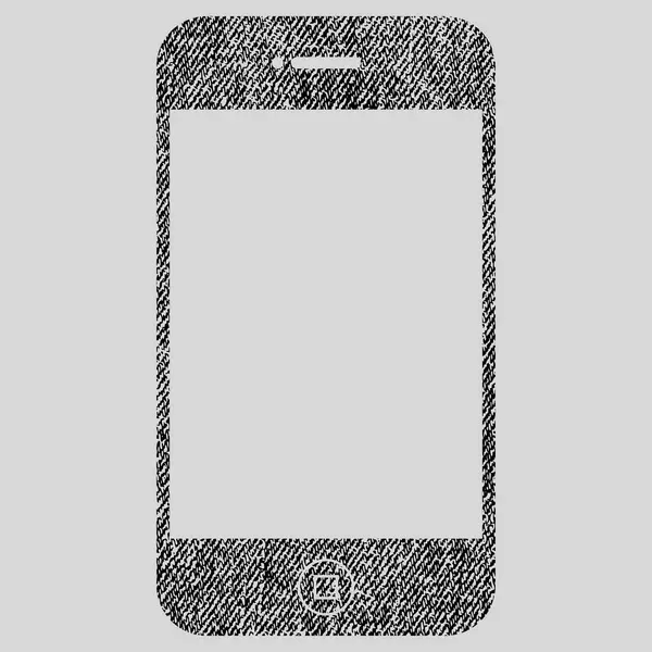 Smartphone tecido texturizado ícone — Vetor de Stock
