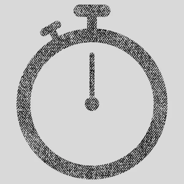 Stopwatch stof geweven pictogram — Stockvector