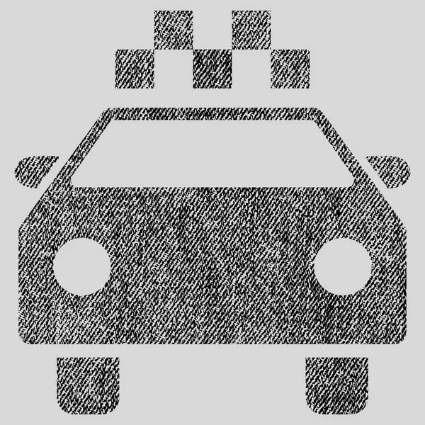 Taxi Automobile Fabric Textured Icon — Stock Vector
