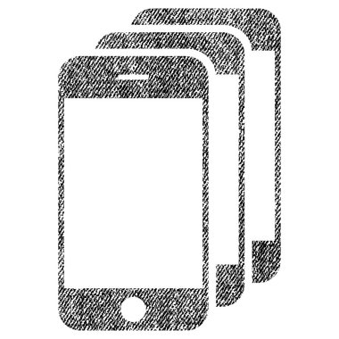 Cep telefonları kumaş dokulu simgesi