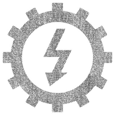 Simge elektrik enerji Cog Wheel kumaş dokulu