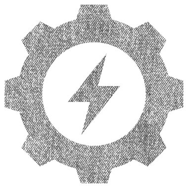 Simge elektrik enerji dişli kumaş dokulu