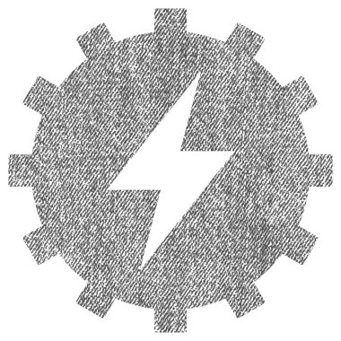 Simge elektrik enerji dişli kumaş dokulu