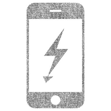 Simge elektrik cep telefonu kumaş dokulu