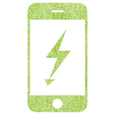 Simge elektrik cep telefonu kumaş dokulu