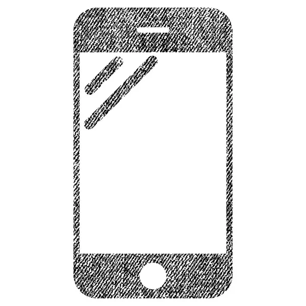 Smartphone képernyő szövet texturált ikon — Stock Vector