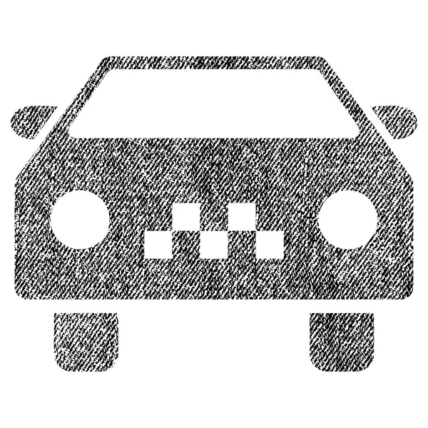 Taksi araba kumaş dokulu simgesi — Stok Vektör
