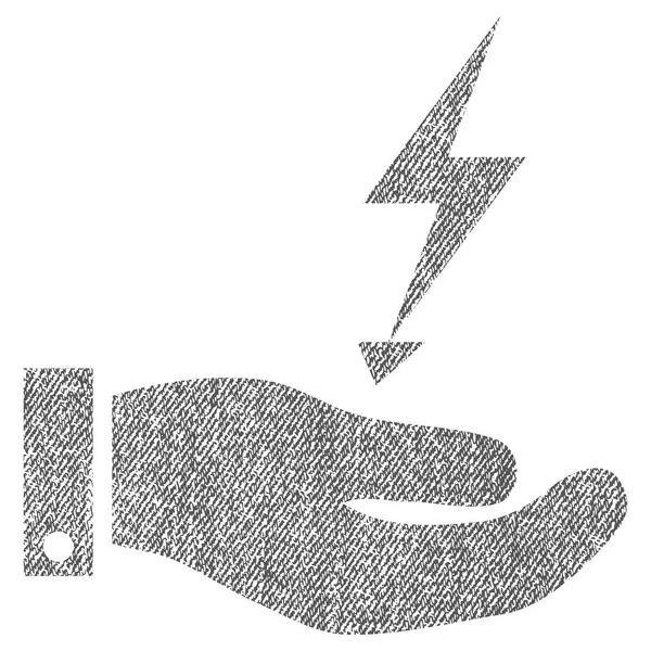 Текстурированная икона "Электроснабжение рук" — стоковый вектор