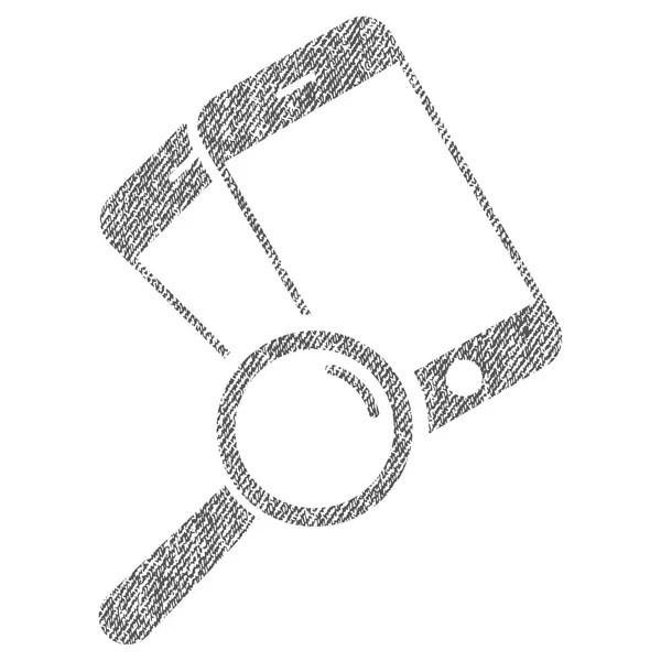 Trouver Smartphones Tissu Texturé Icône — Image vectorielle