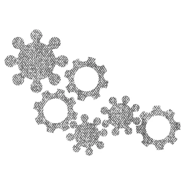 Mécanisme d'engrenage Tissu Icône texturée — Image vectorielle