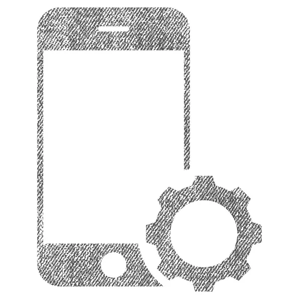 Смартфон Setup Gear ткань иконка — стоковый вектор