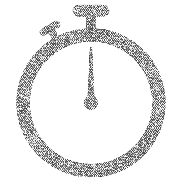 Stopwatch Fabric Textured Icon — Stock Vector