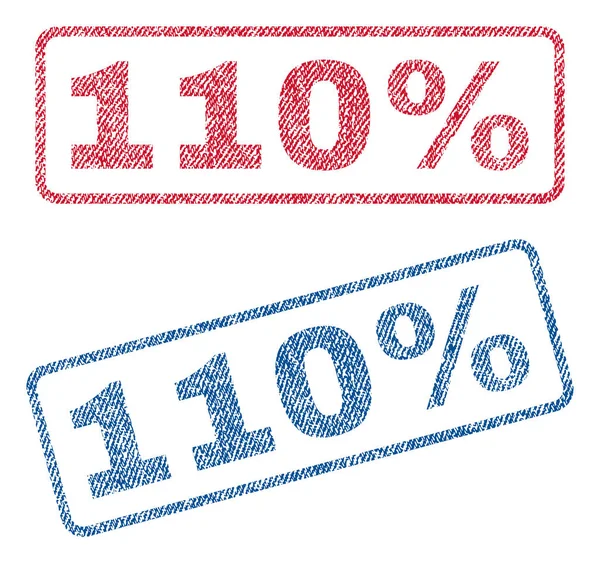 110 Percent Textile Stamps — Stock Vector